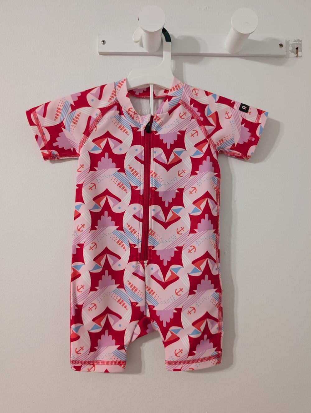 Reima Atlantti Toddler UPF 50+ Swimsuit Rashguard Misty Red 6-9M